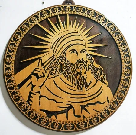 Dual Wood Bust Roundel