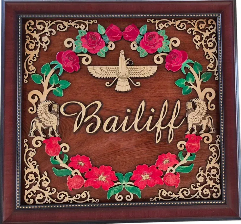 Rose Wreath Nameplate